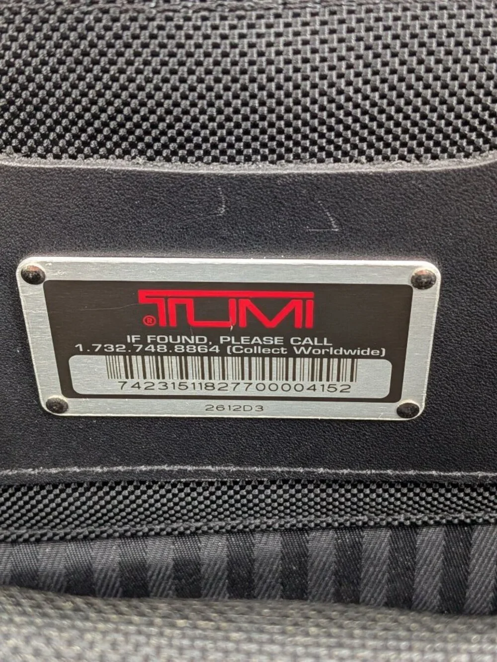 TUMI Ballistic Nylon Laptop Backpack Pockets Executive Travel MBL Logo Work Bag